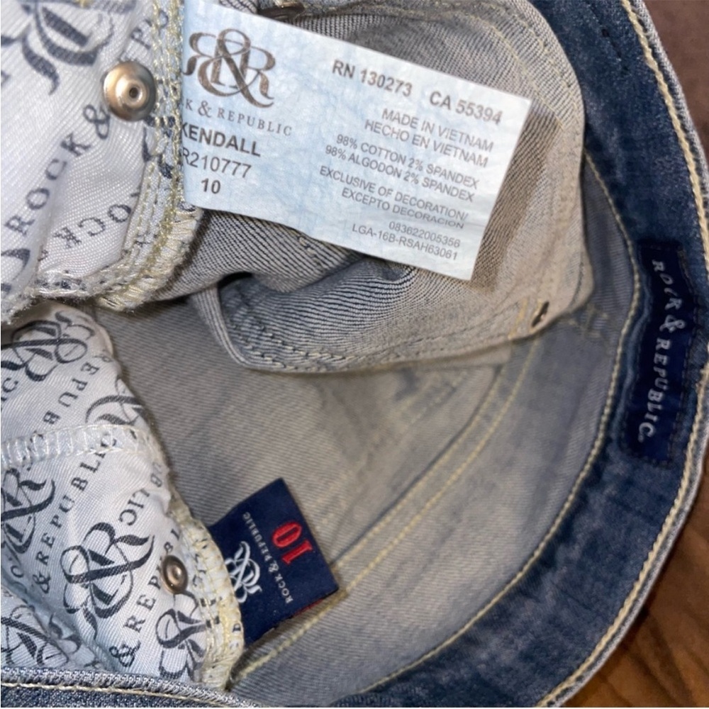 Rock & Republic Blue Denim Jeans size 10 - Picture 3 of 3